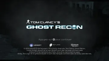 Tom Clancy's Ghost Recon screen shot title